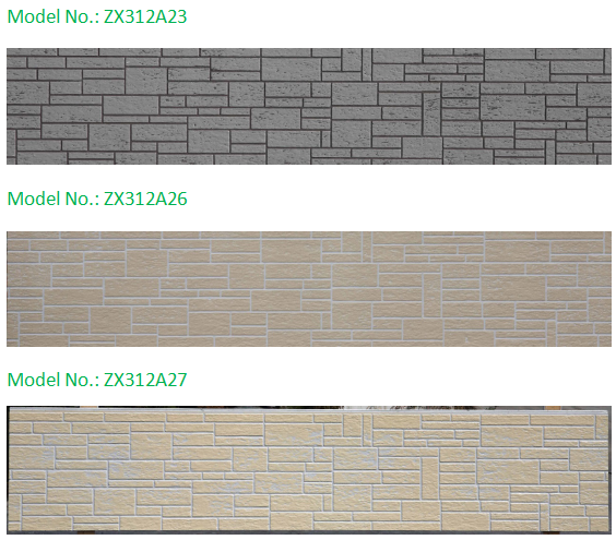 common color coating series Broken Brick Patterns fiber cement board