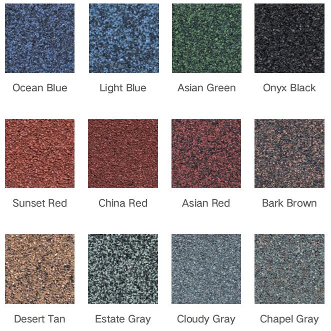 color of asphalt shingle